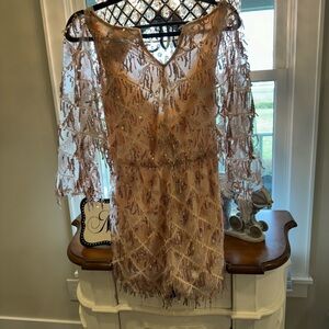 Beaded Blush Romper
